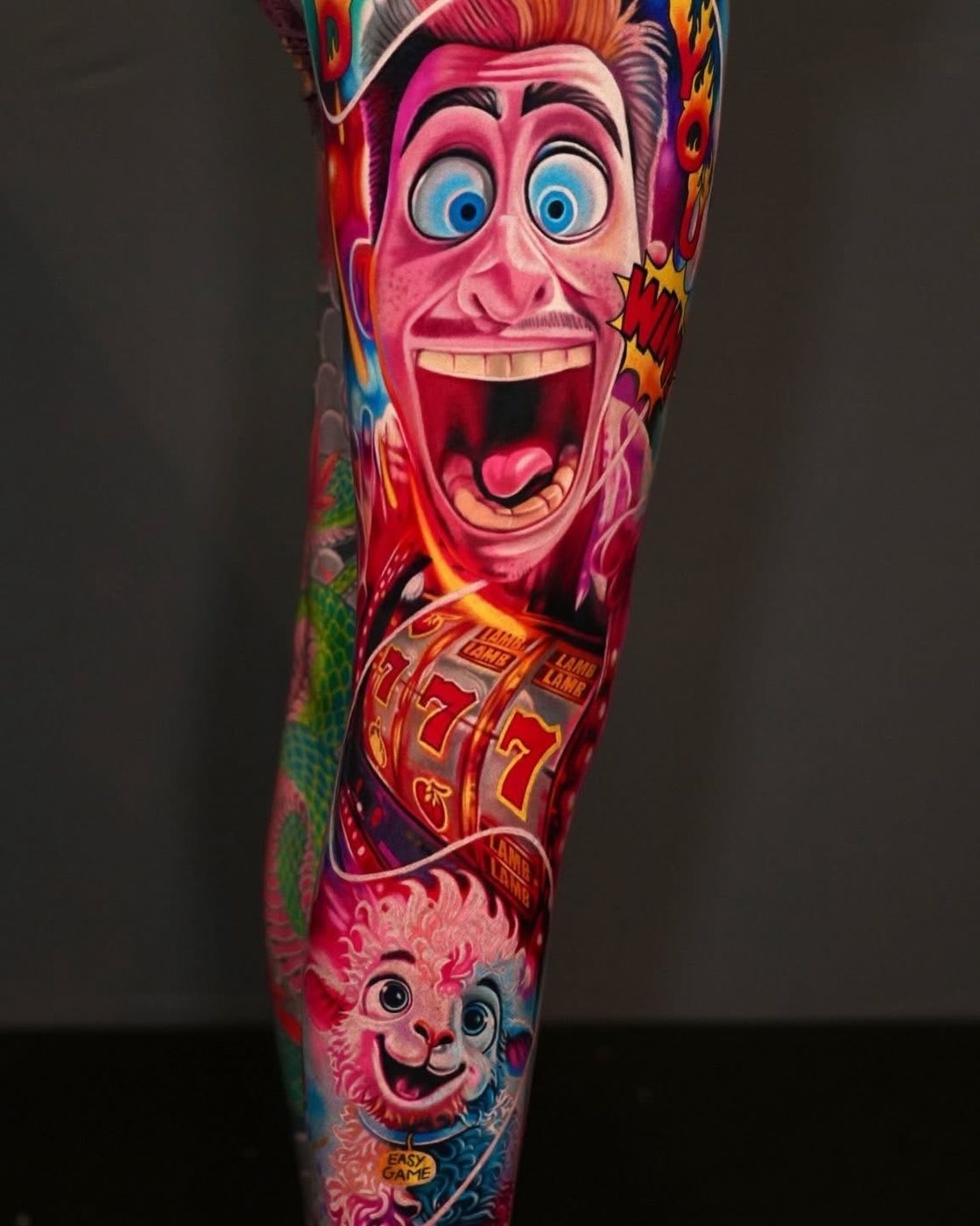 Character Sleeve, full leg tattoo by Cong Bui