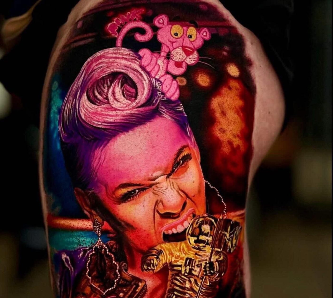 Portrait Study, upper arm tattoo by Cong Bui