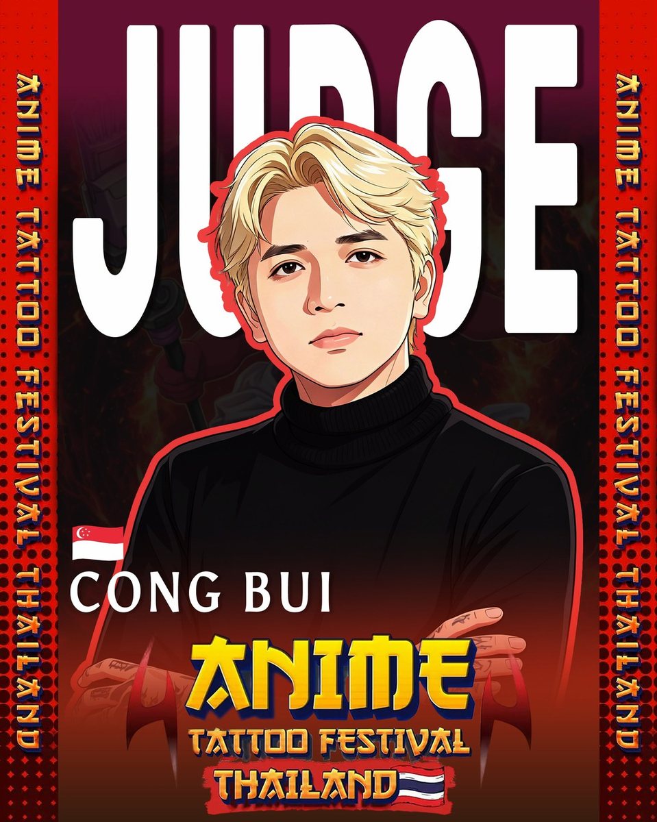 Cong Bui announced as international judge at the Anime Tattoo Festival, Thailand